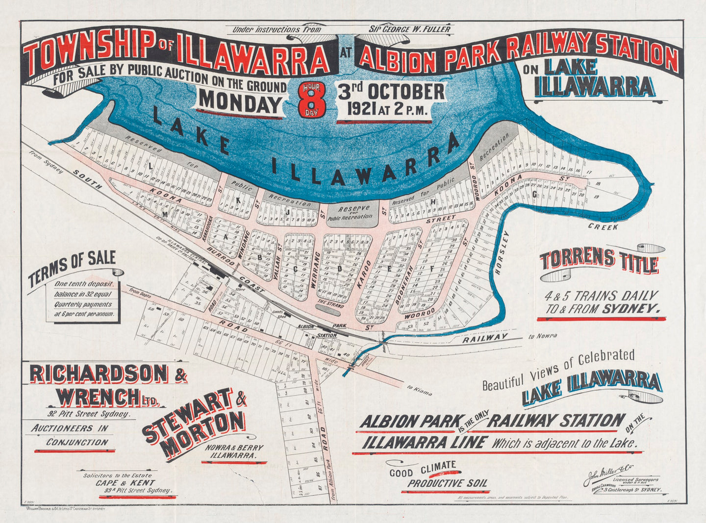 Township of Illawarra at Albion Park Railway Station on Lake Illawarra