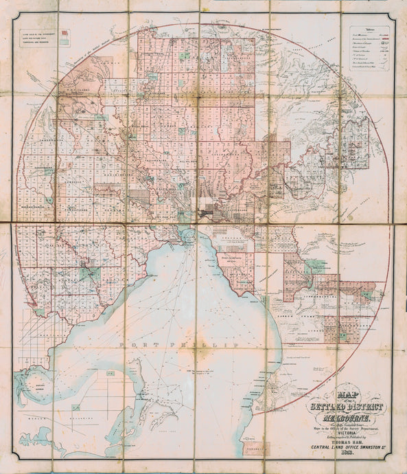 Map of the Settled District of Melbourne