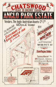 Chatswood Anglo Park Estate, close to railway station, 1906